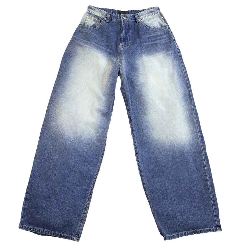 10NE Chaser Womens Jeans High Rise Straight Leg Denim Blue Cotton Retro‎ Large